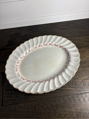 Vintage Myott Pink Petite Serving Platter Fine Ironstone Made in England
